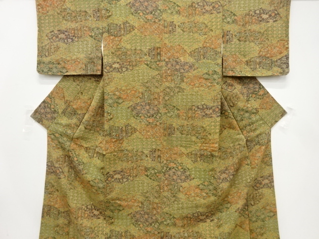 JAPANESE KIMONO / KOMON / CHIRIMEN / JIGAMI PATTERN